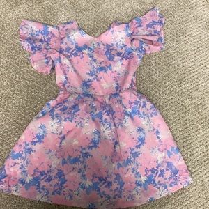 Crewcuts Pink and Purple Floral Dress Size 4